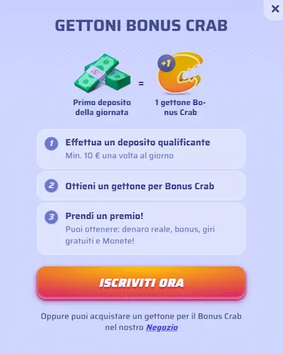 Spinrollz Casino Italia crab